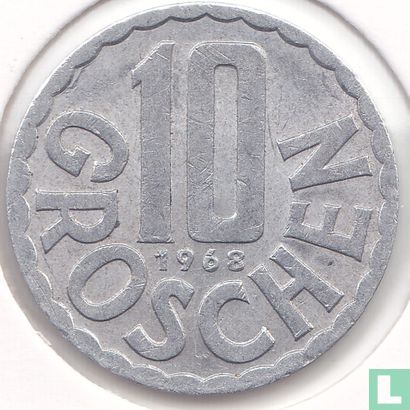 Oostenrijk 10 groschen 1968 - Afbeelding 1