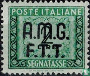Italienische Nachportomarken mit Aufdruck AMG FTT