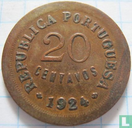 Portugal 20 centavos 1924 - Afbeelding 1