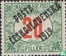Hongaarse portzegel met opdruk