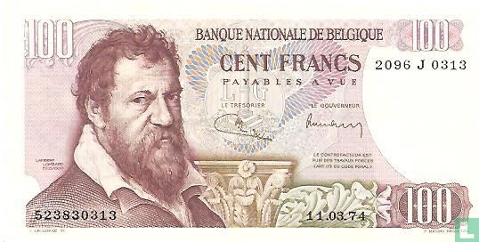 Belgium 100 franc 1974 - Image 1