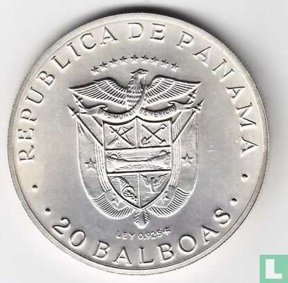 Panama 20 balboas 1973 (matte) "Simon Bolivar" - Image 2