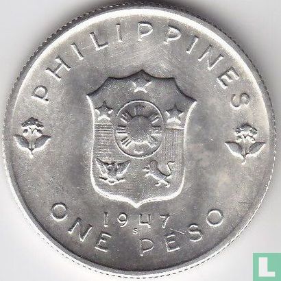 Filipijnen 1 peso 1947 "Liberation of the Philippines" - Afbeelding 1