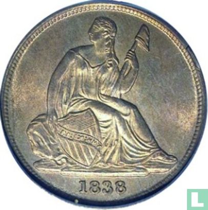 USA Seated Dime 1838 O Replica - Bild 1