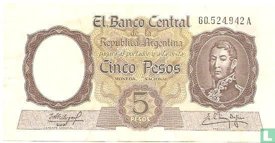 Argentinië 5 pesos - Afbeelding 1
