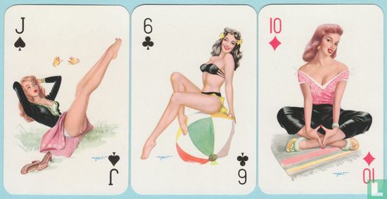 Darling Playing Cards No. 1, Bielefelder Spielkartenfabrik G.m.b.H., 52 Speelkaarten + 3 jokers, Playing Cards - Afbeelding 2
