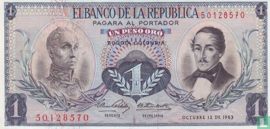 Colombie 1 Peso Oro 1963 - Image 1