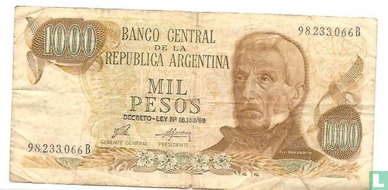 Argentine 1000 Pesos  - Image 1