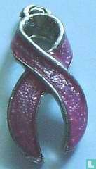 Schleife silberfarben mit Emaille purpur