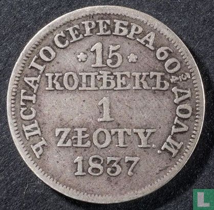 Polen 1 złoty 1837 (MW) - Afbeelding 1