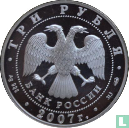 Russia 3 rubles 2007 (PROOF) "International Polar Year" - Image 1