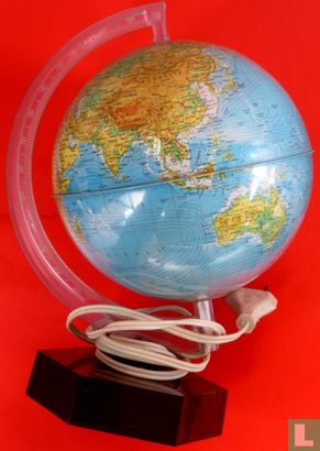  Globe Wereldbol Retro Blik - Afbeelding 1
