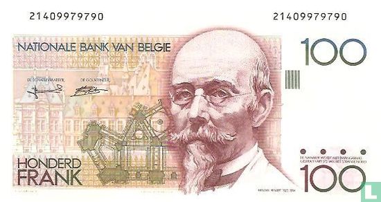 Belgique 100 francs - Image 1