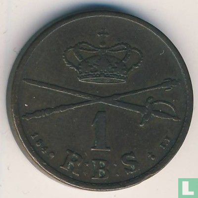 Denemarken 1 rigsbankskilling 1842 (FK/FF) - Afbeelding 1