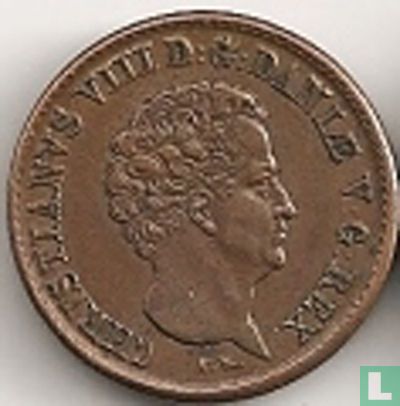 Denemarken ½ rigsbankskilling 1842 - Afbeelding 2