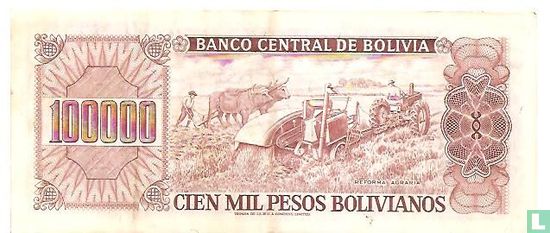 Bolivia 100.000 pesos - Afbeelding 2