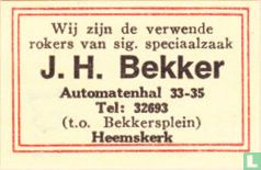 Sig. speciaalzaak J. H. Bekker