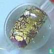 Glasperle "Kugel" mit Goldfolie lila 12 mm - Afbeelding 1