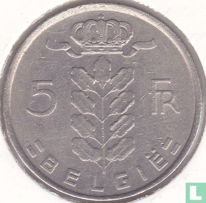 Belgium 5 francs 1976 (NLD) - Image 2