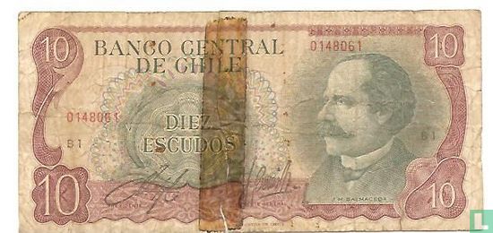 Chile 10 Escudos ND (1967) - Image 1