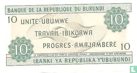 Burundi 10 Francs 1986 - Image 2