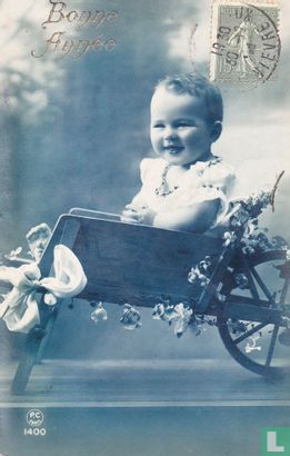 Bonne Année: Baby in kruiwagen - Image 1