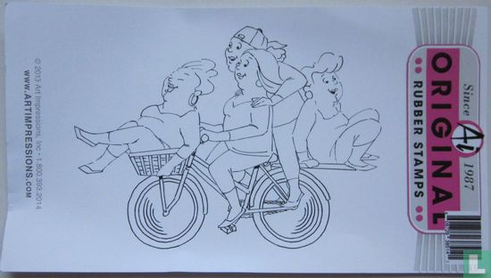 4 dames op fiets - Afbeelding 1