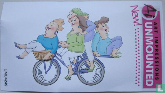 4 dames op fiets - Image 3