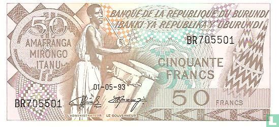 Burundi 50 Francs 1993 - Afbeelding 1