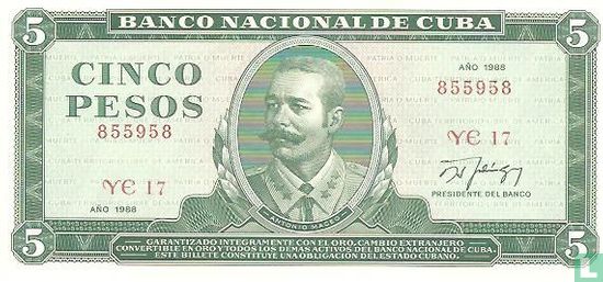 cuba 5 pesos - Afbeelding 1