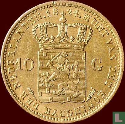 Netherlands 10 gulden 1824 (caduceus) - Image 1