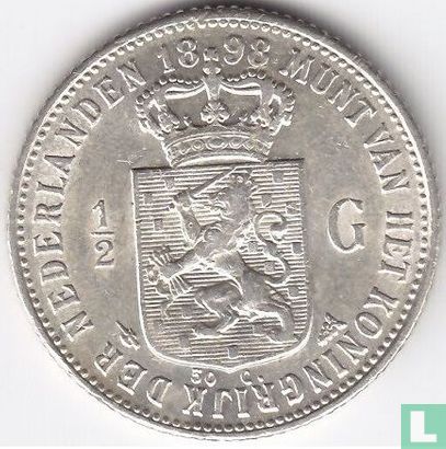 Nederland ½ gulden 1898 - Afbeelding 1