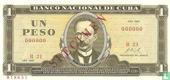 Cuba 1 peso "specimen" - Afbeelding 1