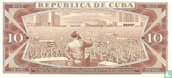 Cuba 10 pesos "specimen" 1968 - Afbeelding 2