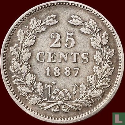 Niederlande 25 Cent 1887 - Bild 1