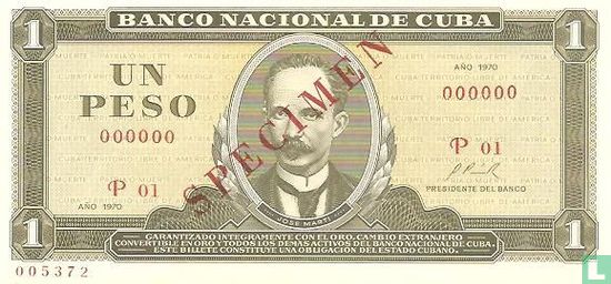 Cuba 1 peso "specimen" 1970 - Afbeelding 1