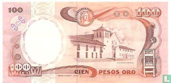 Colombia 100 Pesos Oro 1988 - Afbeelding 2