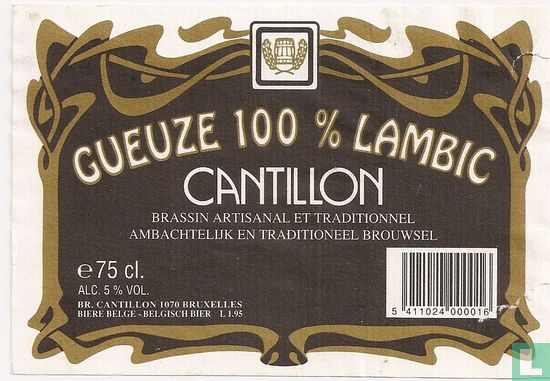 Cantillon Gueuze 100% lambic