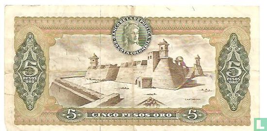 Colombia 5 Pesos Oro 1961 - Image 2