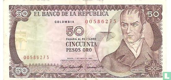 Colombia 50 Pesos Oro 1983 - Afbeelding 1