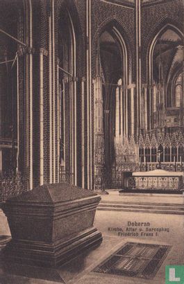 Doberan Kirche  Altar u. Sarcophag Friedrich Franz I - Bild 1