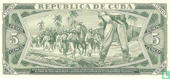 cuba 5 pesos "specimen" - Afbeelding 2