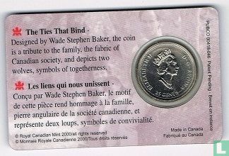 Canada 25 cents 2000 (coincard) "Family" - Afbeelding 2