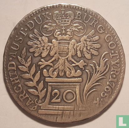 Oostenrijk 20 kreuzer 1765 (zonder muntteken - type 3) - Afbeelding 1