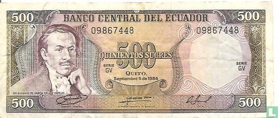 Equateur 500 Sucres 1984 - Image 1