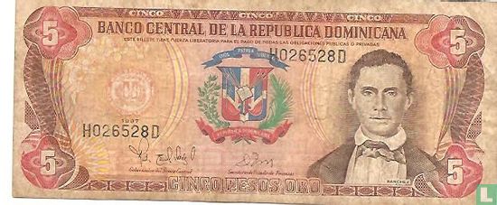 République Dominicaine 5 Pesos Oro 1997 - Image 1