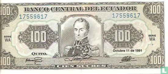 Ecuador 100 sucres 1991 - Afbeelding 1