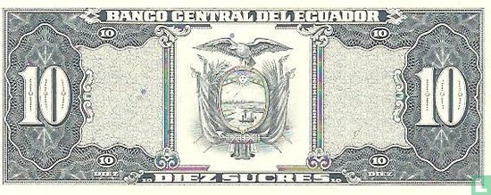 Ecuador 10 sucres 1988 - Afbeelding 2