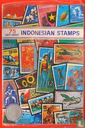 Indonesian Stamps 75 Diff. Mint - Image 1