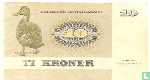 Denemarken 10 kroner (Hoffmeyer & Valeur) - Afbeelding 2